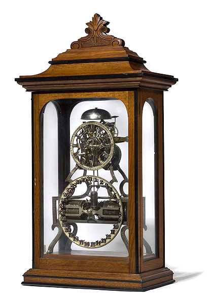 Ithaca Skeleton Calendar Clock, — Antique Clocks Price Guide