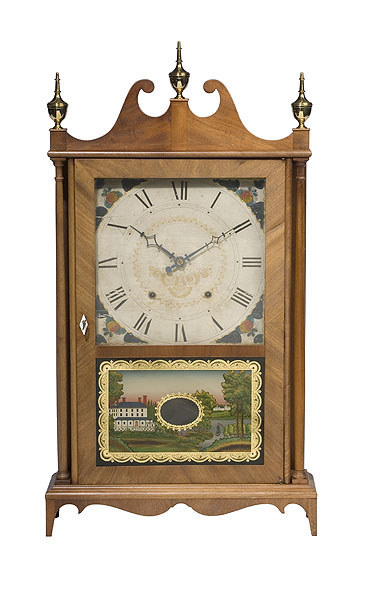 Seth Thomas Wooden Works Pillar &amp; Scroll Clock, — Antique Clocks Price Guide
