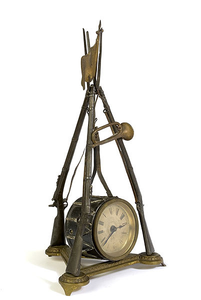 Ansonia Civil War Stacked Arms Novelty Clock, — Antique Clocks Price Guide