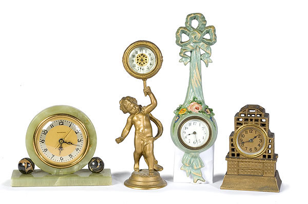 Four Novelty Clocks, — Antique Clocks Price Guide