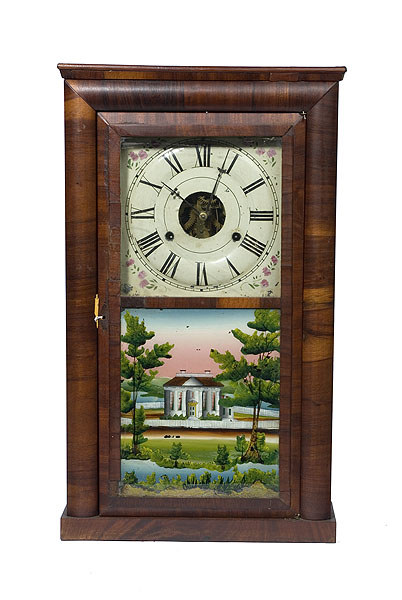 Scarce Terry &amp; Andrew Mahogany Shelf Clock, — Antique Clocks Price Guide