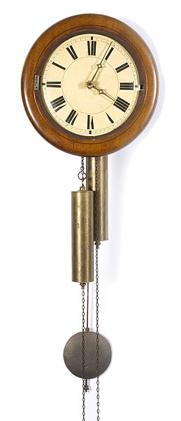 German Wag-On-The-Wall Postman's Clock, — Antique Clocks Price Guide
