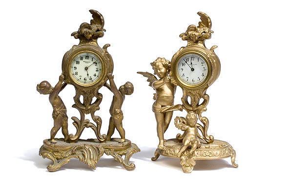 Two Metal New Haven Figural Novelty Clocks, — Antique Clocks Price Guide