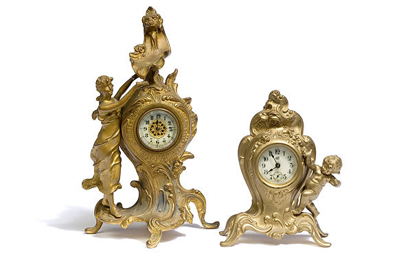 Two Figural Novelty Clocks, — Antique Clocks Price Guide
