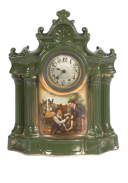 Uncatalogued Lot: Unusual China Clock, — Antique Clocks Price Guide