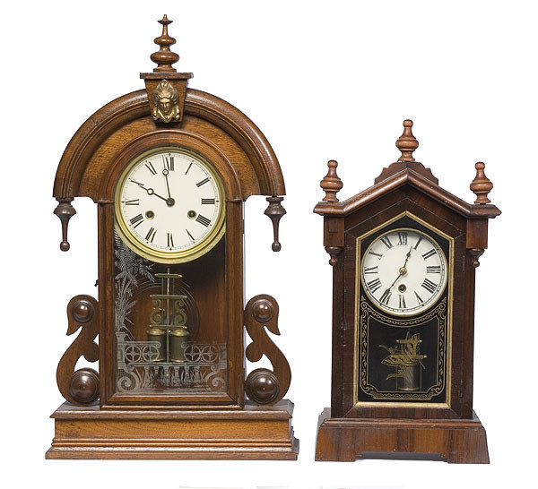 Uncatalogued Lot: Two American Victorian Shelf Clocks, — Antique Clocks Price Guide