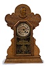 Admiral Dewey, Ingraham Pressed Oak Shelf Clock,