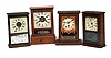 Four Terry Cigar Box/Cottage Shelf Clocks,