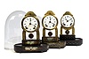 Three Terry Domed Skeleton Clocks,