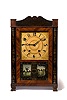 Eli Terry & Son Carved & Stenciled Wooden Works Half Column Clock,