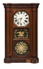 Seth Thomas Mahogany Half Column Clock with Patriotic Tablets,