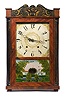 Eli Terry Jr. Wooden Works Stenciled Quarter Column Clock,