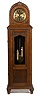 German Tall Clock in Carved Oak Case,