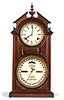 Ithaca Library No. 8 Double Dial Calendar Shelf Clock,