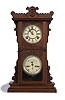 Waterbury No. 44 Double Dial Calendar Shelf Clock,