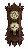 Waterbury Clock Co. Unusually Small Double Dial Calendar Clock,