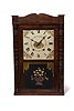Eli Terry & Sons Carved Mahogany Half Column Wooden Works Clock,