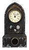 Fine Gothic/Beehive Terry & Andrews Mother of Pearl Decorated Iron Case Shelf Clock,