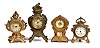 Lot of Four Metal Case Novelty Clocks,