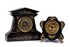 Two Ansonia Iron Case Shelf Clocks,