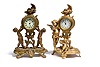 Two Metal New Haven Figural Novelty Clocks,