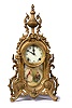 New Haven, Larchmont Ormolu Shelf Clock with Porcelain Inserts,