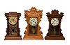 Uncatalogued Lot: Three American Kitchen Shelf Clocks,