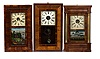 Uncatalogued Lot: Two Ogee & One Half Column Clocks,
