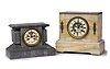 Uncatalogued Lot: Two Marble & Onyx Shelf Clocks,