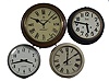 Uncatalogued Lot: Four School House Clocks,