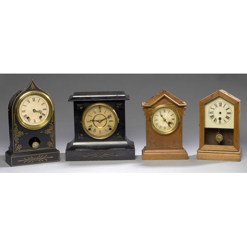 Four Small Shelf Clocks, — Antique Clocks Price Guide