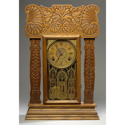 Oriole Ingraham Oak Kitchen Clock, — Antique Clocks Price Guide