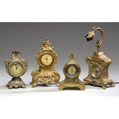 Four Ormolu Novelty Clocks, — Antique Clocks Price Guide
