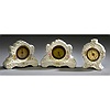 Three Miniature Porcelain Clocks,