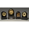 Four Miniature Iron Terry Beehive Clocks,