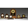 Six Miniature American Wooden Cased Clocks,