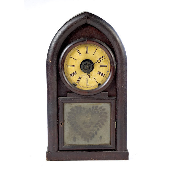 E.C. Brewster &amp; Son Gothic 30-Hour Alarm Clock, — Antique Clocks Price Guide