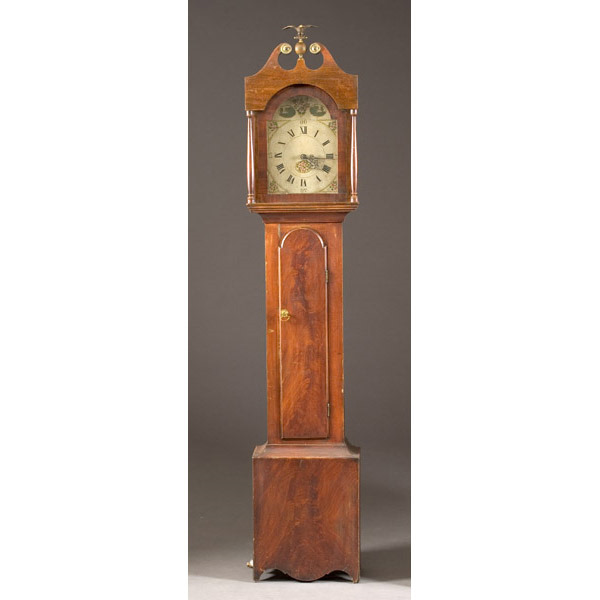Grain-Painted Tall Case Clock, — Antique Clocks Price Guide