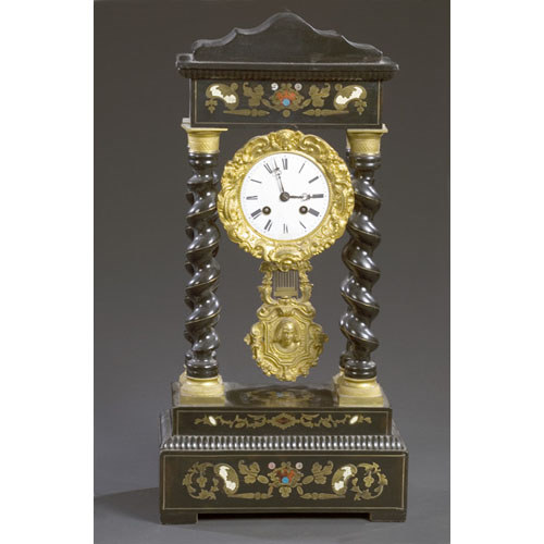 French Empire Pillar Clock, — Antique Clocks Price Guide
