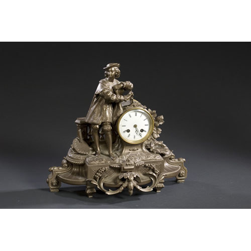 French Statue Clock, — Antique Clocks Price Guide