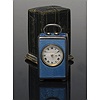 Geneva Clock Company Miniature Silver Enameled Carriage Clock,