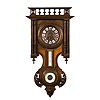 French Acorn Clock with Thermometer and Barometer,