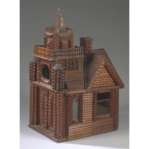 Tramp Art Church, — Antique Clocks Price Guide