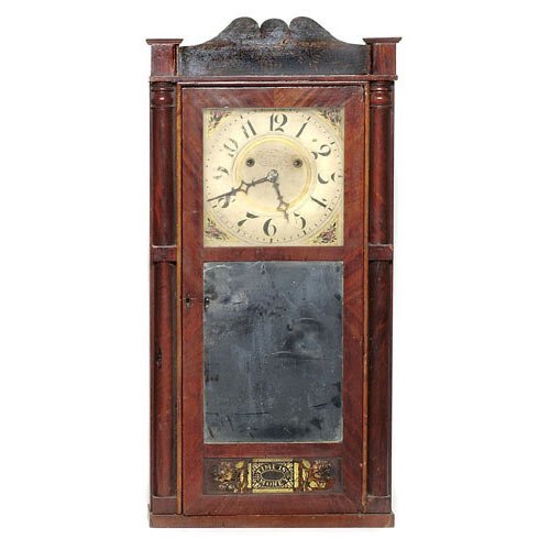 Rare Up-Side-Down Movement Silas Hoadley, — Antique Clocks Price Guide