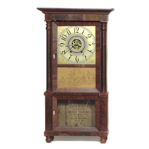 C. &amp; N. Jerome Bristol Ct. Triple-Decker Clock, — Antique Clocks Price Guide