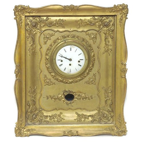 French Picture Frame Clock, — Antique Clocks Price Guide
