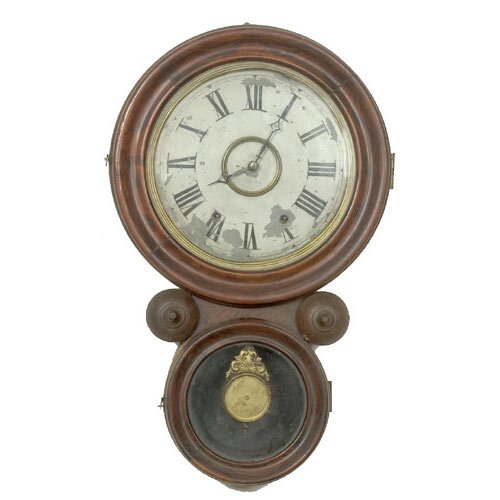 Rosewood New Haven Saxon Ionic Wall Clock, — Antique Clocks Price Guide
