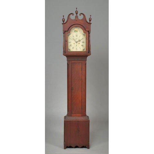 L. Watson Cincinnati Cherry Tall Case Clock, — Antique Clocks Price Guide