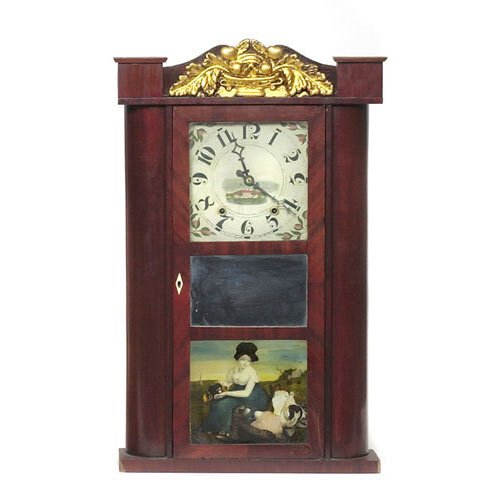 Marsh, Williams and Co. Dayton Ohio Rare Semi-Hollow Column Shelf Clock, — Antique Clocks Price Guide