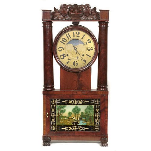 Fine George Marsh &amp; Co. CT Hollow Column Clock, — Antique Clocks Price Guide